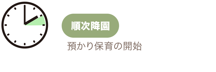 順次降園 預かり保育の開始